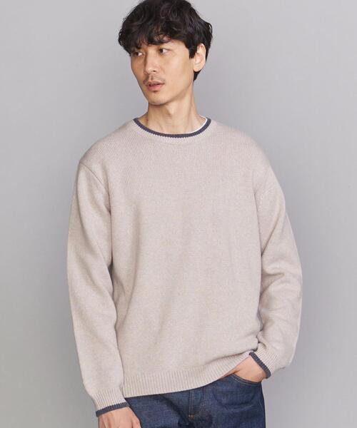 BEAUTY&YOUTH UNITED ARROWS（ビューティーアンドユースユナイテッドアローズ）の「BY ウォッシャブル ウールミックス トリム ニット（ニット/セーター・メンズ・ベージュ/コバルトブルー/ホワイト・S/XL/M/L）」の10枚目の写真