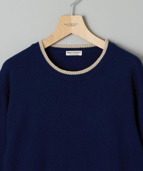 BEAUTY&YOUTH UNITED ARROWS（ビューティーアンドユースユナイテッドアローズ）の「BY ウォッシャブル ウールミックス トリム ニット（ニット/セーター・メンズ・ベージュ/コバルトブルー/ホワイト・S/XL/M/L）」の14枚目の写真