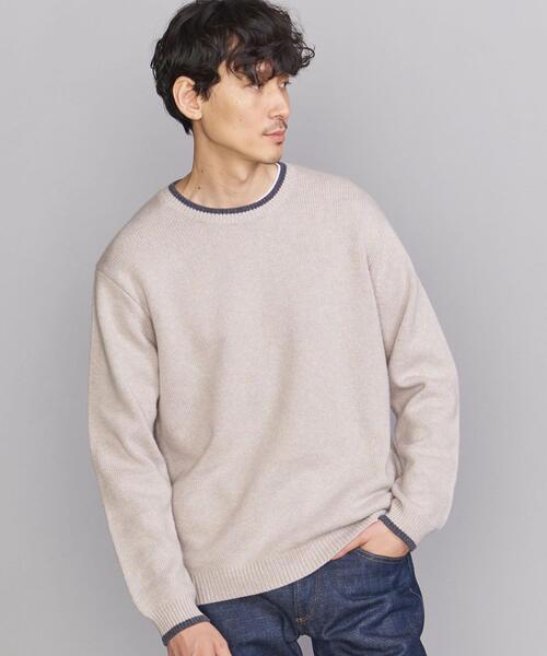 BEAUTY&YOUTH UNITED ARROWS（ビューティーアンドユースユナイテッドアローズ）の「BY ウォッシャブル ウールミックス トリム ニット（ニット/セーター・メンズ・ベージュ/コバルトブルー/ホワイト・S/XL/M/L）」の18枚目の写真