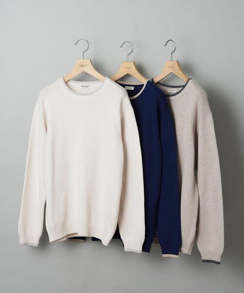 BEAUTY&YOUTH UNITED ARROWS（ビューティーアンドユースユナイテッドアローズ）の「BY ウォッシャブル ウールミックス トリム ニット（ニット/セーター・メンズ・ベージュ/コバルトブルー/ホワイト・S/XL/M/L）」の22枚目の写真