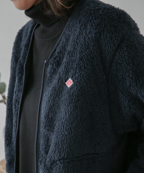 DANTON（ダントン）の「DANTON　HIGH PILE ZIP V-NECK JACKET（その他アウター・レディース・ライトカーキ/ブラック/チャコールグレー/ネイビー/ピンクベージュ・36）」の6枚目の写真