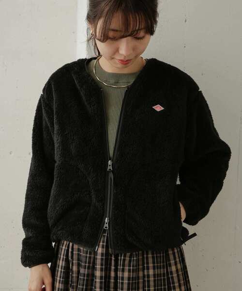 DANTON（ダントン）の「DANTON　HIGH PILE ZIP V-NECK JACKET（その他アウター・レディース・ライトカーキ/ブラック/チャコールグレー/ネイビー/ピンクベージュ・36）」の17枚目の写真
