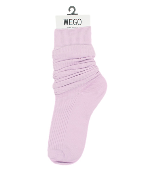 WEGO（ウィゴー）の「WEGO/クシュクシュソックス（ソックス/靴下・レディース・ホワイト/ブラック/グレー/ライム/サックスブルー/ネイビー/ライトパープル/イエロー/キャメル/ピンク・FREE）」の8枚目の写真