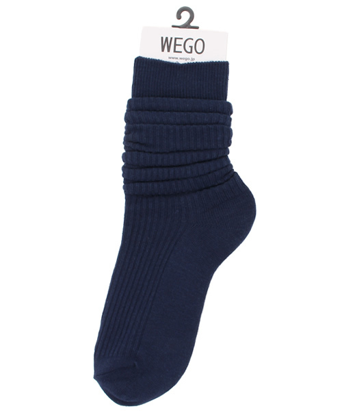 WEGO（ウィゴー）の「WEGO/クシュクシュソックス（ソックス/靴下・レディース・ホワイト/ブラック/グレー/ライム/サックスブルー/ネイビー/ライトパープル/イエロー/キャメル/ピンク・FREE）」の6枚目の写真