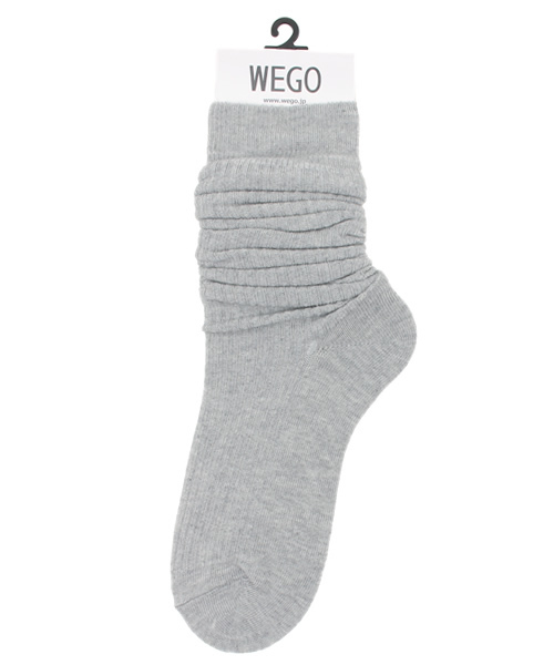 WEGO（ウィゴー）の「WEGO/クシュクシュソックス（ソックス/靴下・レディース・ホワイト/ブラック/グレー/ライム/サックスブルー/ネイビー/ライトパープル/イエロー/キャメル/ピンク・FREE）」の4枚目の写真