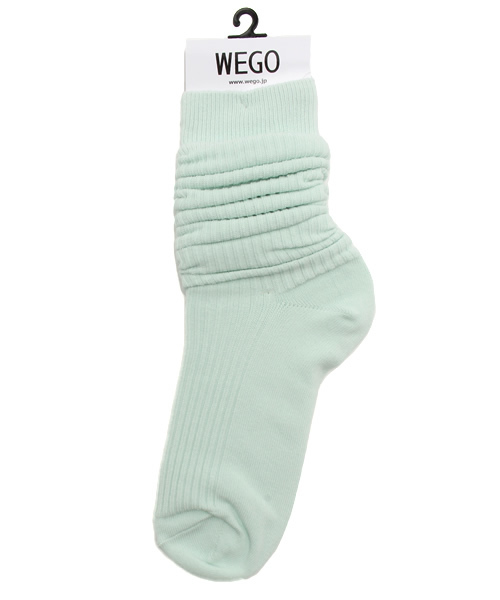 WEGO（ウィゴー）の「WEGO/クシュクシュソックス（ソックス/靴下・レディース・ホワイト/ブラック/グレー/ライム/サックスブルー/ネイビー/ライトパープル/イエロー/キャメル/ピンク・FREE）」の5枚目の写真