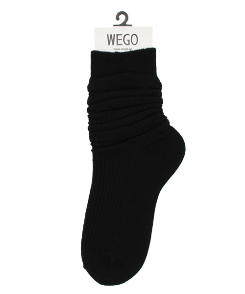 WEGO（ウィゴー）の「WEGO/クシュクシュソックス（ソックス/靴下・レディース・ホワイト/ブラック/グレー/ライム/サックスブルー/ネイビー/ライトパープル/イエロー/キャメル/ピンク・FREE）」の3枚目の写真