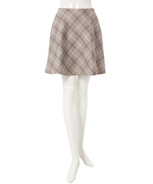 fifth calin（フィフスカラン）の「ミニフレアスカート（スカート・レディース・ブラウン/グレー・MEDIUM）」の7枚目の写真