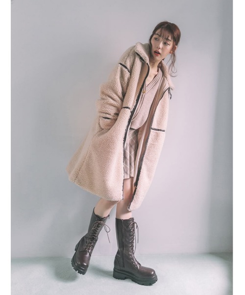 fifth calin（フィフスカラン）の「ミニフレアスカート（スカート・レディース・ブラウン/グレー・MEDIUM）」の3枚目の写真