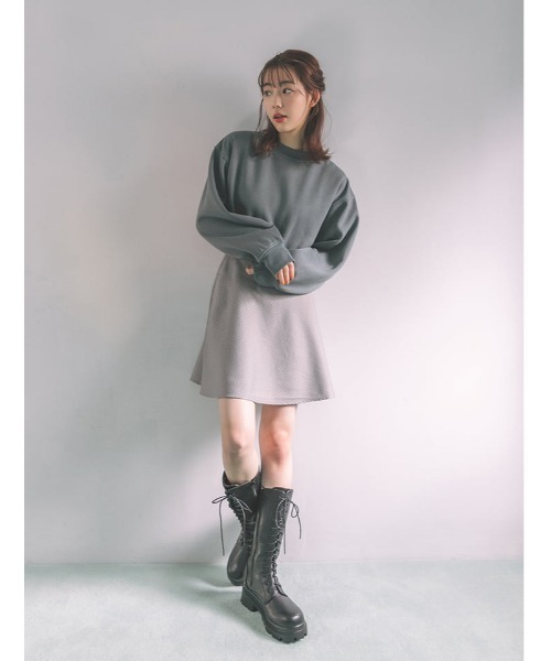 fifth calin（フィフスカラン）の「ミニフレアスカート（スカート・レディース・ブラウン/グレー・MEDIUM）」の5枚目の写真