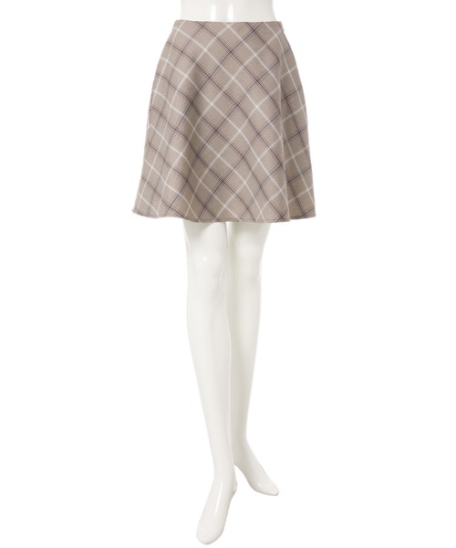fifth calin（フィフスカラン）の「ミニフレアスカート（スカート・レディース・ブラウン/グレー・MEDIUM）」の14枚目の写真