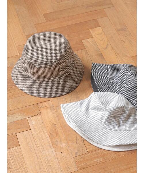 Green Parks(グリーンパークス)の「・チェックリバーシブルハット*(ハット・レディース・ブラウン/ブラック/グレー・FREE)」の7枚目の写真