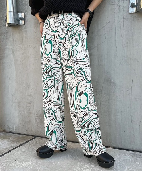 PAGEBOY（ページボーイ）の「カラーMIXマーブルパンツ（その他パンツ・レディース・ブラック/オフホワイト・FREE）」の18枚目の写真