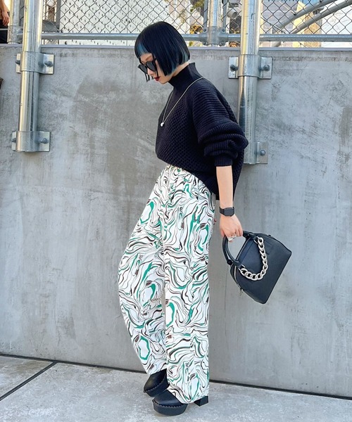 PAGEBOY（ページボーイ）の「カラーMIXマーブルパンツ（その他パンツ・レディース・ブラック/オフホワイト・FREE）」の20枚目の写真