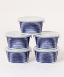 salle de bal（サルデバル）の「indigo aidama / インディゴ アイダマ ノンラップ鉢(小) 5個セット 3257123  SIT（食器）」