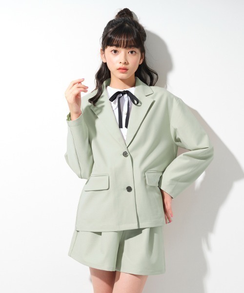 by LOVEiT(バイラビット)の「ジャケット(テーラードジャケット・キッズ・エメラルド/マルチ/ブラック・160cm/150cm/140cm/130cm)」の1枚目の写真