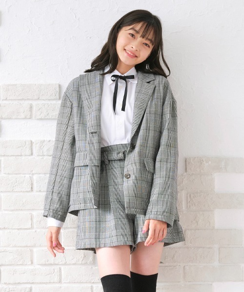 by LOVEiT(バイラビット)の「ジャケット(テーラードジャケット・キッズ・エメラルド/マルチ/ブラック・160cm/150cm/140cm/130cm)」の7枚目の写真