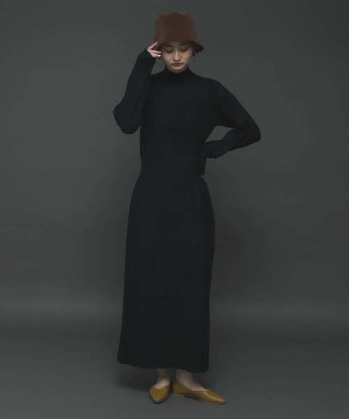 SENSE OF PLACE by URBAN RESEARCH（センスオブプレイスバイアーバンリサーチ）の「ストレッチアルパカウエストマークワンピース（ワンピース・レディース・ライトブルー/ブラック/アイボリー・ONE）」の14枚目の写真