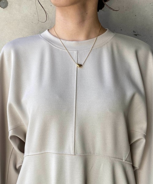 CAPRICIEUX LE'MAGE（カプリシューレマージュ）の「ラウンド立体スリーブワンピース（ワンピース・レディース・ホワイト系その他/ブラック/グリーン/ライトグレー・FREE）」の9枚目の写真