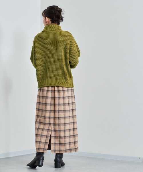 cepo（セポ）の「アゼアミタートルネックニット（ニット/セーター・レディース・グリーン/ピンク/チャコール/ブルー・M）」の16枚目の写真