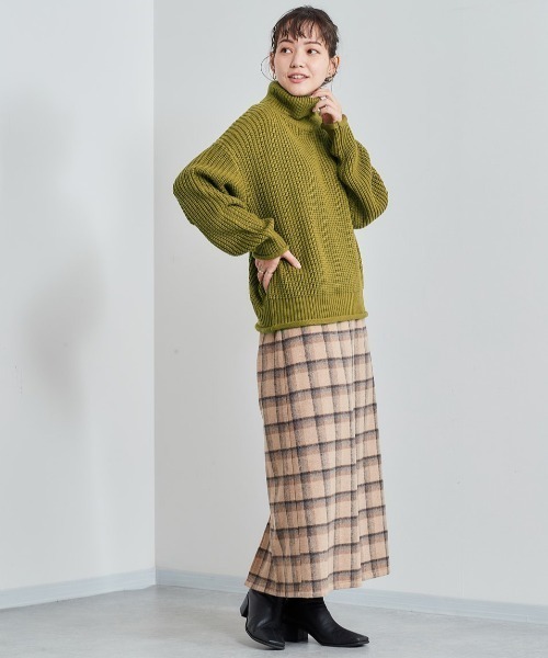 cepo（セポ）の「アゼアミタートルネックニット（ニット/セーター・レディース・グリーン/ピンク/チャコール/ブルー・M）」の15枚目の写真