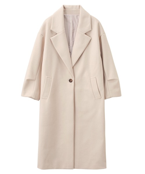 GeeRA(ジーラ)の「ニットモッサ袖タックチェスターコート(その他アウター・レディース・ブルー/アイボリー/モカ・MEDIUM)」の7枚目の写真