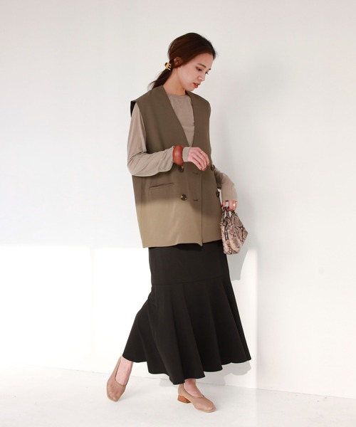 feepur（フェピュール）の「《セットアップ対応》ノーカラージレ（ベスト・レディース・ブラック/アイボリー/モカ/ライトカーキ・MEDIUM）」の22枚目の写真