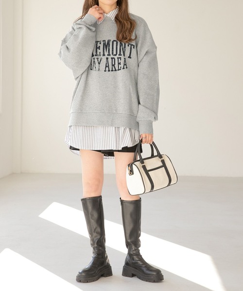 Heather（ヘザー）の「ヴィンテージプリントスウェット　272784（スウェット・レディース・グレー/ネイビー/オフホワイト・FREE）」の10枚目の写真