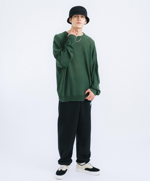 Ressaca（レサーカ）の「ドライタッチ ボリュームクルーネックニットプルオーバーセーター オーバーサイズ（ニット/セーター・メンズ・ブラック/オレンジ/ネイビー/マスタード/グリーン・M/L）」の17枚目の写真