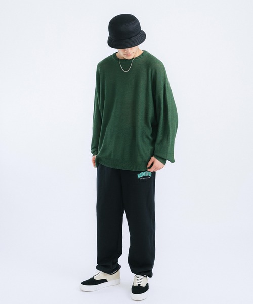 Ressaca（レサーカ）の「ドライタッチ ボリュームクルーネックニットプルオーバーセーター オーバーサイズ（ニット/セーター・メンズ・ブラック/オレンジ/ネイビー/マスタード/グリーン・M/L）」の16枚目の写真