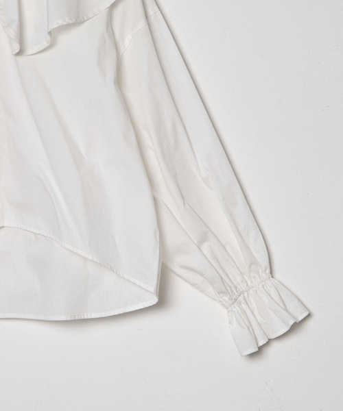 DuKKah（デュカ）の「Dukkah/【低身長向け】ビッグカラーブラウス（シャツ/ブラウス・レディース・ホワイト/イエロー・X-SMALL）」の20枚目の写真