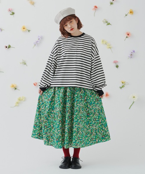 MERLOT（メルロー）の「たっぷり袖ボーダーロンT（Tシャツ/カットソー・レディース・ブラック/ネイビー/レッド・FREE）」の20枚目の写真