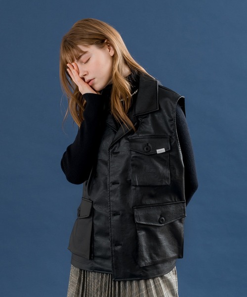 MUHET（ミュエータ）の「アソートミリタリーベスト（ベスト・レディース・ブラック/カーキ・MEDIUM/X-LARGE）」の9枚目の写真