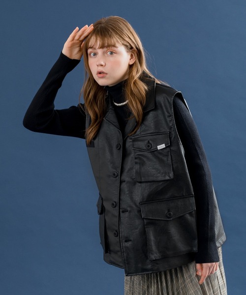 MUHET（ミュエータ）の「アソートミリタリーベスト（ベスト・レディース・ブラック/カーキ・MEDIUM/X-LARGE）」の8枚目の写真