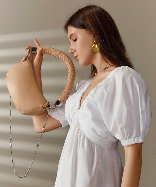 ASH(アッシュ)の「【TRISH】2WAYハンドバッグ(ハンドバッグ・レディース・ベージュ/アイボリー/ブラック・ONE SIZE)」の1枚目の写真