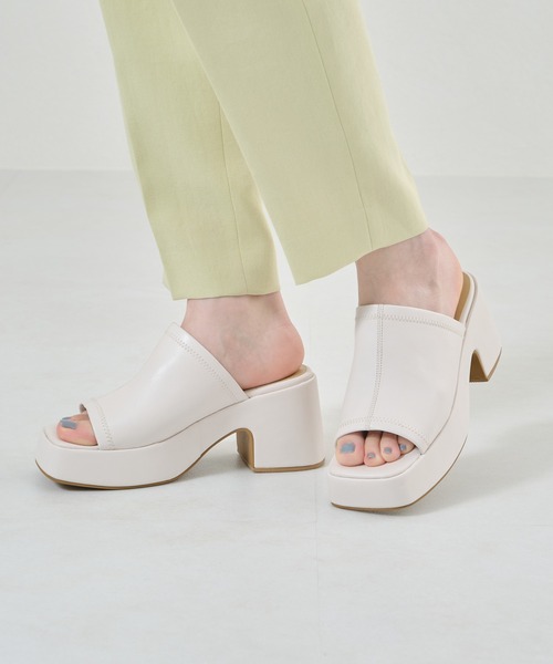 ORiental TRaffic（オリエンタルトラフィック）の「バルキーヒールミュールサンダル/21213（サンダル・レディース・ブラック/グリーン/ホワイト・S/M/L/LL/3L/SS）」の18枚目の写真