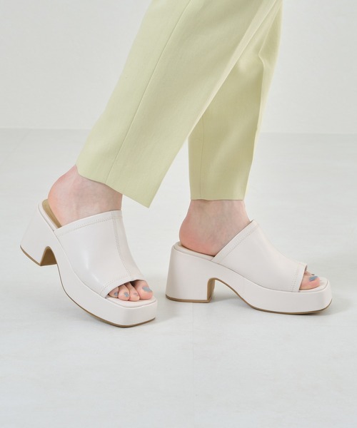 ORiental TRaffic（オリエンタルトラフィック）の「バルキーヒールミュールサンダル/21213（サンダル・レディース・ブラック/グリーン/ホワイト・S/M/L/LL/3L/SS）」の20枚目の写真