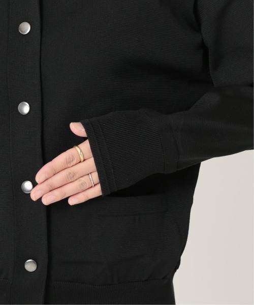 JOURNAL STANDARD（ジャーナルスタンダード）の「《追加》ウォッシャブルハイツイストニットブルゾン◆2（カーディガン/ボレロ・レディース・レッド/グリーン/ブラック/ネイビー・FREE）」の8枚目の写真