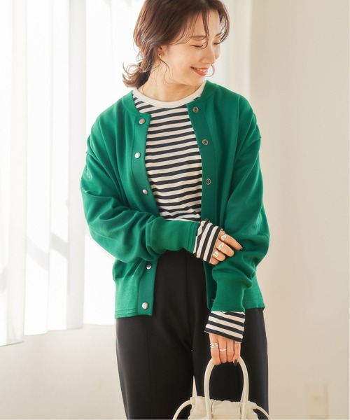 JOURNAL STANDARD（ジャーナルスタンダード）の「《追加》ウォッシャブルハイツイストニットブルゾン◆2（カーディガン/ボレロ・レディース・レッド/グリーン/ブラック/ネイビー・FREE）」の18枚目の写真