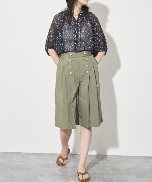 audrey and john wad（オードリーアンドジョンワッド）の「ナイロンマリンハーフパンツ（その他パンツ・レディース・ネイビー/オフホワイト/グリーン系その他3・S/M）」の20枚目の写真