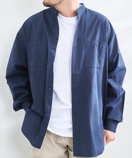 ストライプバンドカラーワークシャツ メンズ Men Coen コーエン 公式ファッション通販