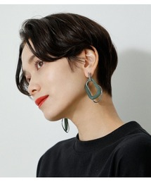 AZUL by moussy | MATTEMARBLE×METALHOOPEARRINGS(ピアス（両耳用）)