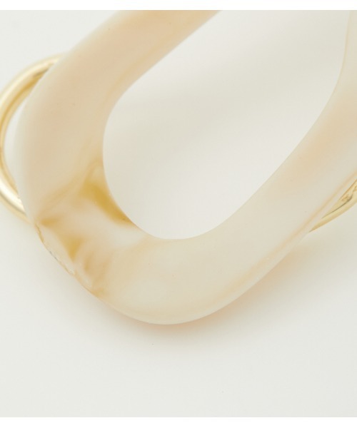 AZUL by moussy(アズールバイマウジー)の「MATTEMARBLE×METALHOOPEARRINGS(ピアス(両耳用)・レディース・グリーン系その他/ホワイト系その他・FREE)」の5枚目の写真