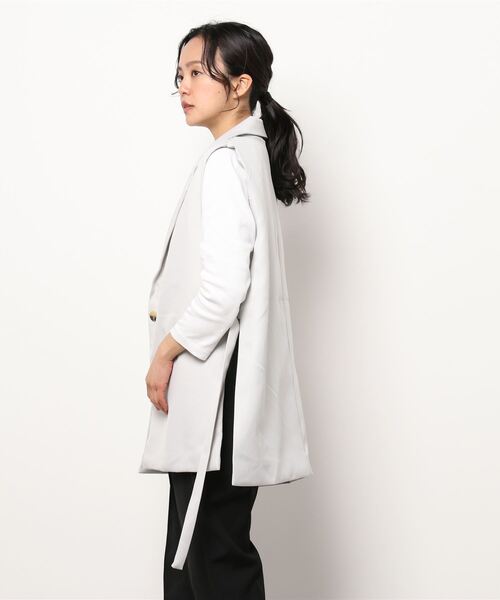 KOBE LETTUCE（コウベレタス）の「ノースリーブジャケット（その他アウター・レディース・グレー系/ブラック/ベージュ・FREE）」の6枚目の写真