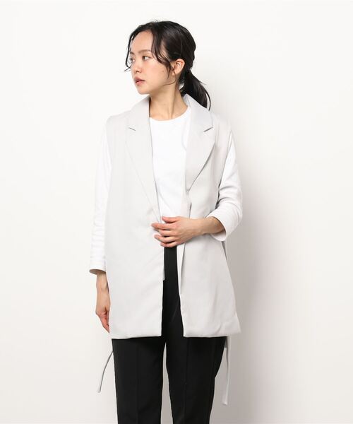 KOBE LETTUCE（コウベレタス）の「ノースリーブジャケット（その他アウター・レディース・グレー系/ブラック/ベージュ・FREE）」の7枚目の写真