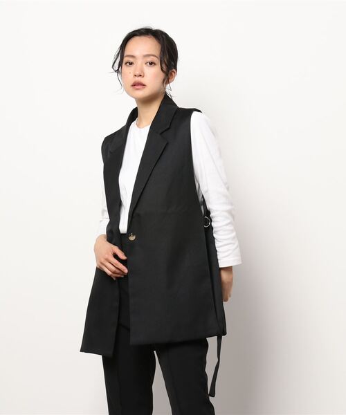 KOBE LETTUCE（コウベレタス）の「ノースリーブジャケット（その他アウター・レディース・グレー系/ブラック/ベージュ・FREE）」の8枚目の写真