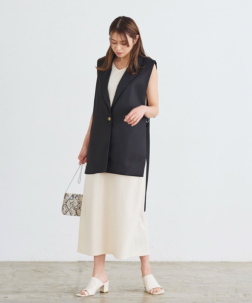 KOBE LETTUCE（コウベレタス）の「ノースリーブジャケット（その他アウター・レディース・グレー系/ブラック/ベージュ・FREE）」の10枚目の写真