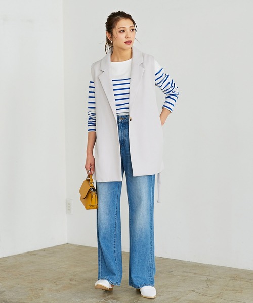 KOBE LETTUCE（コウベレタス）の「ノースリーブジャケット（その他アウター・レディース・グレー系/ブラック/ベージュ・FREE）」の12枚目の写真