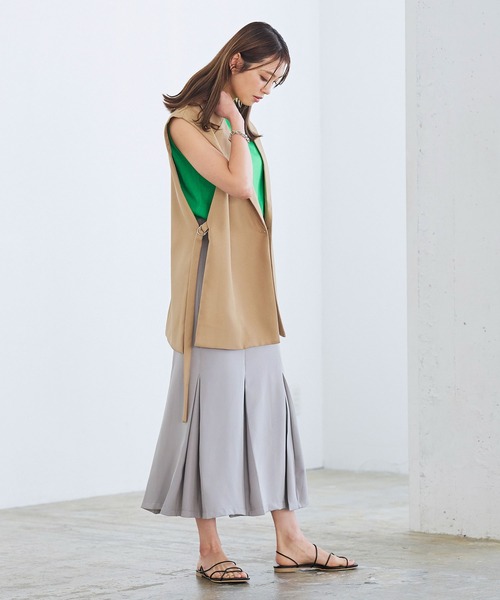 KOBE LETTUCE（コウベレタス）の「ノースリーブジャケット（その他アウター・レディース・グレー系/ブラック/ベージュ・FREE）」の14枚目の写真