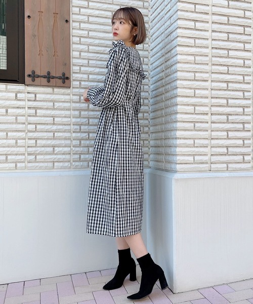 Voyage titty&Co.PETIT(ボヤージュティティアンドコープチ)の「【Voyage titty&Co.】ギンガムビックカラーシャツワンピース(ワンピース・レディース・マルチ・FREE)」の1枚目の写真